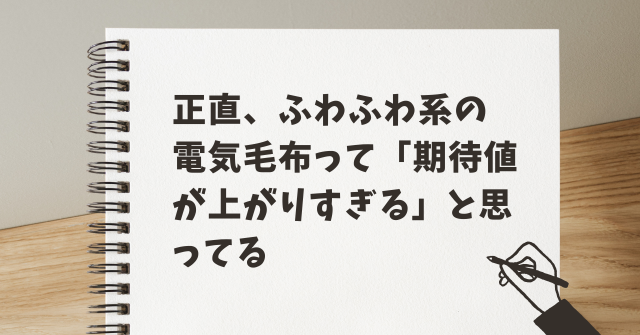 正直、ふわふわ系の電気毛布って「期待値が上がりすぎる」と思ってる